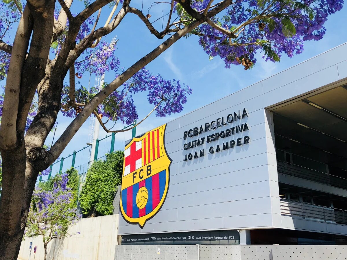 Entrance to FC Barcelona's Ciutat Esportiva Joan Gamper